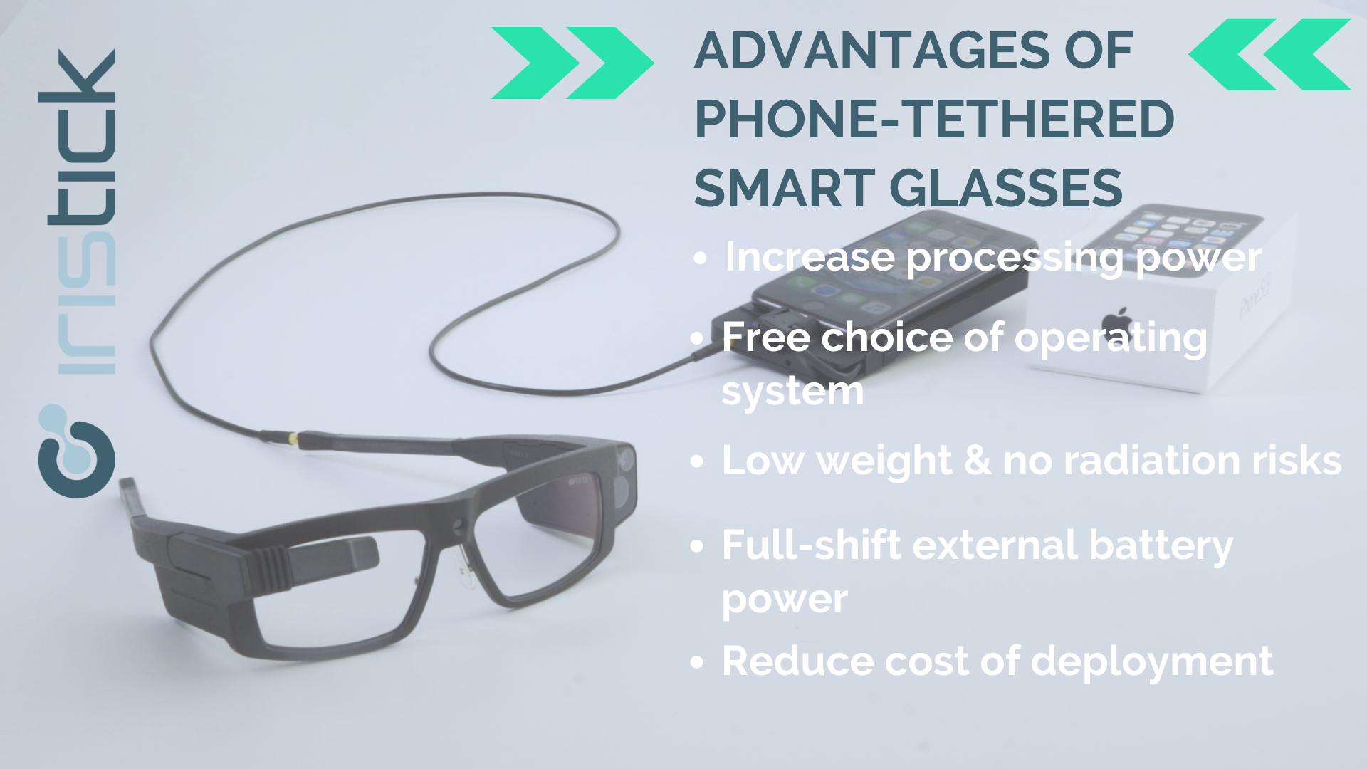 Advantages of phone-tethered smart glasses